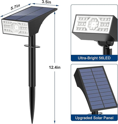 Solar Color Changing RGB Spot Lights Outdoor, 2 Pack/7 Lighting Modes Multicolor Outdoor Lights for Yard Waterproof IP68, Halloween Christmas Solar Landscape Powered Lights Garden Pathway