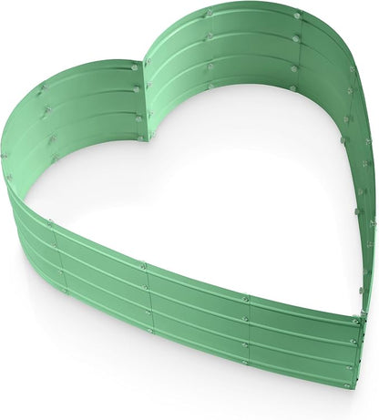 Plant & Plot Galvanized Raised Garden Beds Outdoor // Planter Raised Beds for Gardening, Vegetables, Flowers // Large Metal Garden Box (Light Green) // Tool-Free Assembly