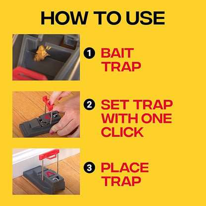 Victor M123SSR Quick-Kill Easy Set Mouse Trap, 6 Reusable Victor Mouse Traps