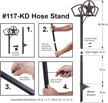 Liberty Garden Products 117-KD Star Hose Stand, Black