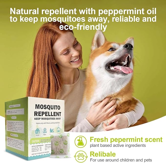 Mosquito Repellent Outdoor Patio - Mosquito Repellent Outdoor Powerful Indoor & Outdoor Protection - Mosquito Deterrent for Yard Camping 12 Pack, Green