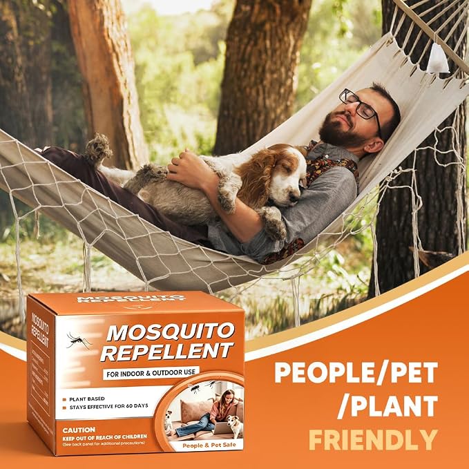 SCFKAOF Mosquito Repellent Outdoor Patio, Mosquito Deterrent for Yard, Indoor Mosquito Repellent Balls, Mosquito Repeller for Patio, Keep Mosquito Away, Covers 120 Sq. Ft, 60 Days Protection-8 Packs