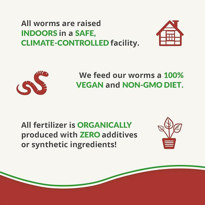 Worm Bliss (1 Gallon) - Organic Worm Castings for Plants - OMRI-Listed Earthworm Castings Worm Fertilizer - Worm Castings Organic Fertilizer for Plants, Potting Soil, Garden Soil, & Seed Starter Soil