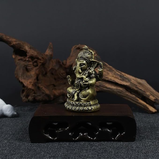 Lord Ganesha Buddha Statue - Elephant God Sculptures Ganesh Figurines | Man-Made Stone Home Garden Buddha Decoration Statues