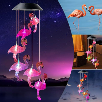 Flamingo Wind Chime, Bird windchimes, Solar Wind Chimes, Flamingo Decor, Wind-Chime Outdoor, Flamingogifts for Women, Gifts for Women, Mom Gifts, Gardengifts, Gardendecor, Yard Decor.