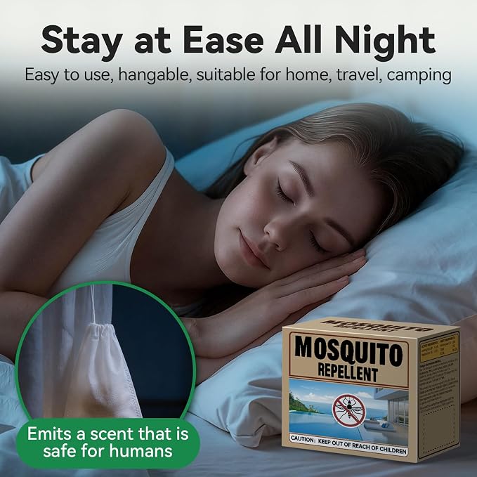 Mosquito Repellent for Patio, Mosquito Repellent 48 Balls for Indoor Use, Natural Mosquito Control for Yard Garden, Camping - Long Lasting Outdoor Mosquito Deterrent for Room
