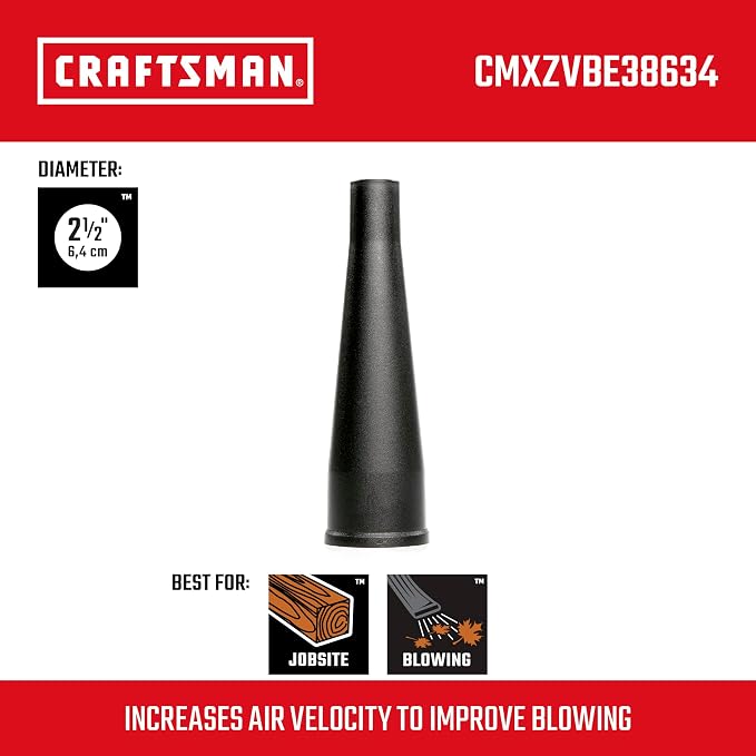 CRAFTSMAN CMXZVBE38634 2-1/2 in. Blower Nozzle Wet Dry Vac Attachment