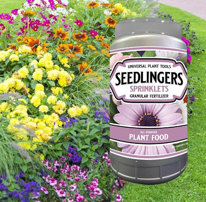 Seedlingers Sprinklets Granular Plant Food - Microbe-Rich Blend for Strong Roots & Better Plant Establishment - Gentle, Non-Burning Formula - Garden Beds & Landscape - 2.5 lb Shaker