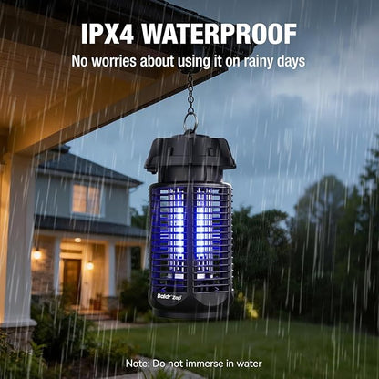 BALDR Bug Zapper Outdoor Indoor, 20W Power & 4200V Instant Grid Mosquito Repellent, Coverage of 1/2 Acre Fly Trap for Patio, Backyard, Home，2 Pack