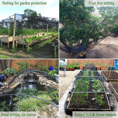 Bird Netting for Chicken Coop 50x50 Ft, 1" Mesh, Strong Woven Poultry Netting Roof Cover for Chicken Run, Heavy Duty Bird Net for Fruit Trees, Blueberry, Vegetables, Garden Protection