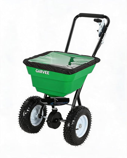 80 LBS Push Broadcast Spreader, 12FT Spreading Width, 13in All-Terrain Wheels, Adjustable Flow Control, Heavy Duty Walk Behind Lawn Spreader for Fertilizer, Grass Seed, Ice Melt, Salt