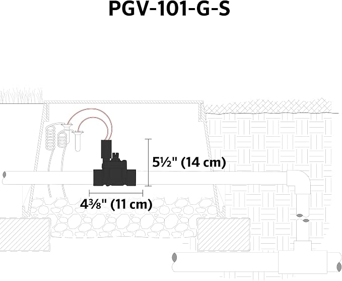 Hunter PGV Sprinkler Valve, 1 in. Slip x Slip with Flow Control | 1 in. slip x slip sprinkler valve with flow control, manual bleed, and captive bonnet screws (PGV101GS)