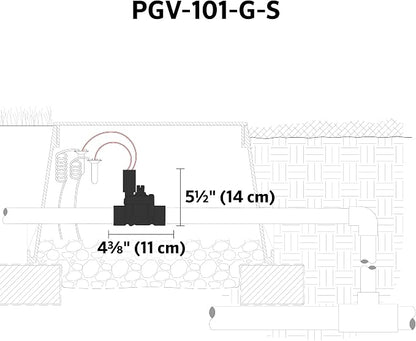 Hunter PGV Sprinkler Valve, 1 in. Slip x Slip with Flow Control | 1 in. slip x slip sprinkler valve with flow control, manual bleed, and captive bonnet screws (PGV101GS)