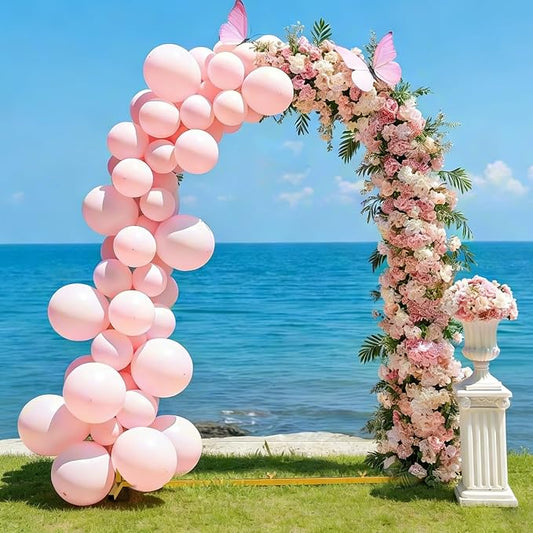 Gold Metal Arch Backdrop Stand, 7.2FT Wedding Arch Stand for Birthday Party Bridal Baby Shower Graduation Ceremony Photo Booth Garden Floral Balloon Arches Decoration
