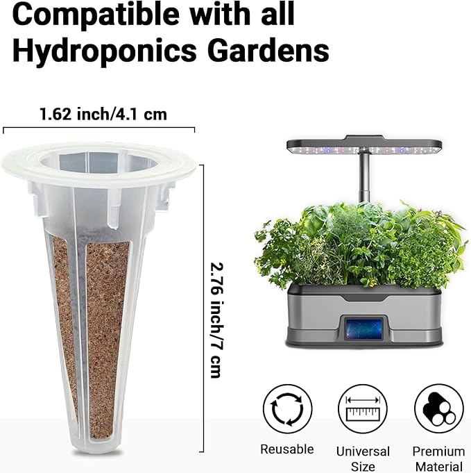 Herb & Salad Seed Pods for All Hydroponics Growing Systems, 8 Pods with 600+ Seeds of Basil, Spinach, Romaine, Red Cherry Tomato, Italian Parsley and Bell Pepper