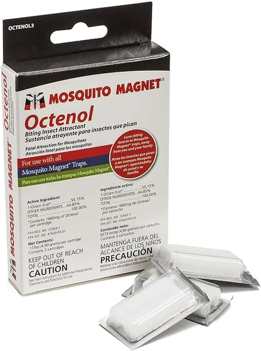 Mosquito Magnet Octenol Biting Insect Attractant - Attract Mosquitoes to Trap and Increase Insect Catch Rates - OCTENOL3 - 63 Total Days of Protection - 3 Lures
