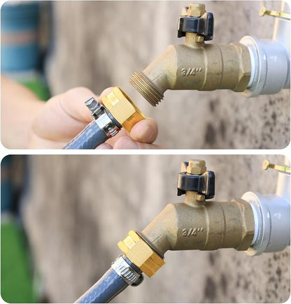 SIGURANTA 1/2" Hose Fitting Female | Brass GHT Thread Connector for Faucet/Bibb/Spigot | Garden Hose End Adapter (1/2" FHT Barb Fitting 10PCS)