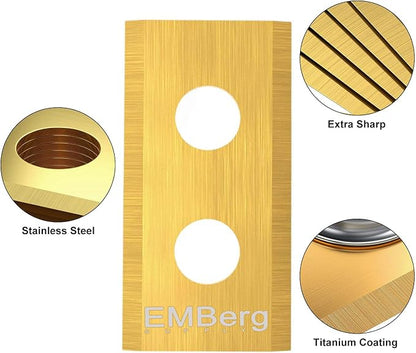 EMBerg Endurance Blades (18 Pack) for Worx Landroid Robotic Mowers (Titanium Coated Blade for Worx)