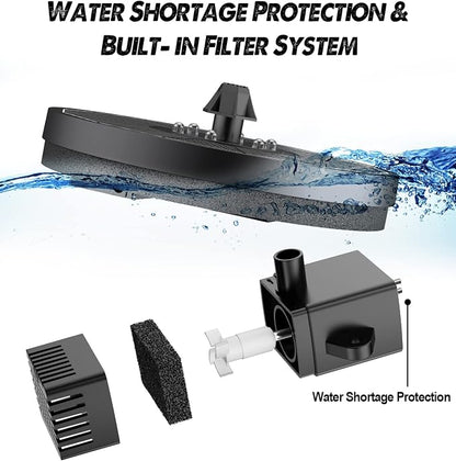 Yzert Solar Fountain Glass Panel with 2200 mah Battery, 3.5W Floating Solar Water Fountain with 4 Fixed Rods, Solar Pump for Bird Bath, Garden, Pond, Pool, Outdoor (Black Panel Colorful Lights)