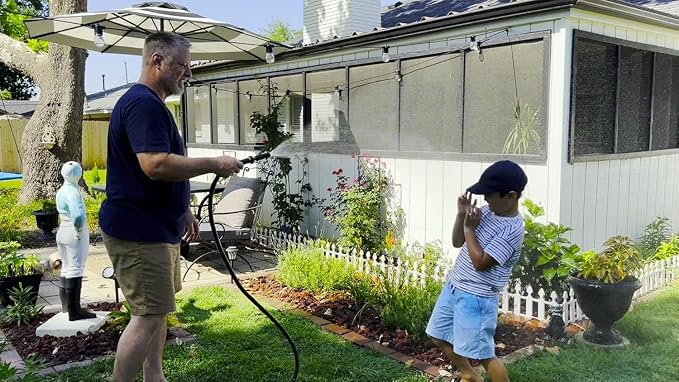 Atlantic Heavy Duty Garden Hose 5/8 Inch x 1 ft Black, Short Connection Leader Hose (1 Foot)