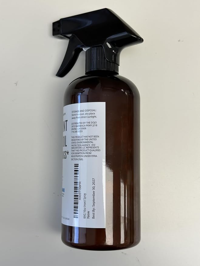 Kate's Home & Garden Peppermint Oil Spray for Bugs, Ants, Insects, Spiders, Roaches, Stink Bug. Pesticide and Insecticide Indoor Repellent Pest Control with Cedar Oil (16oz, Natural, Non Toxic)