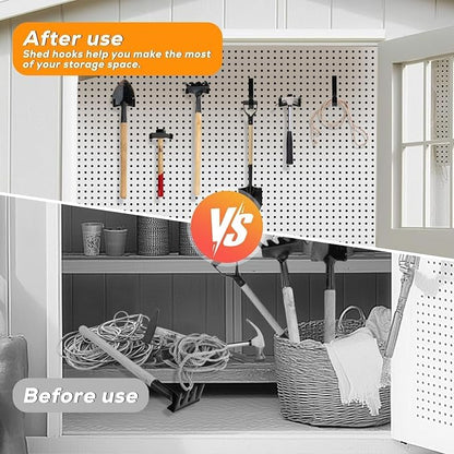 Storage Sheds Hooks J U V-Shape Hangers Tool Set for Suncast/Craftsman Shed Storage Accessories (9)