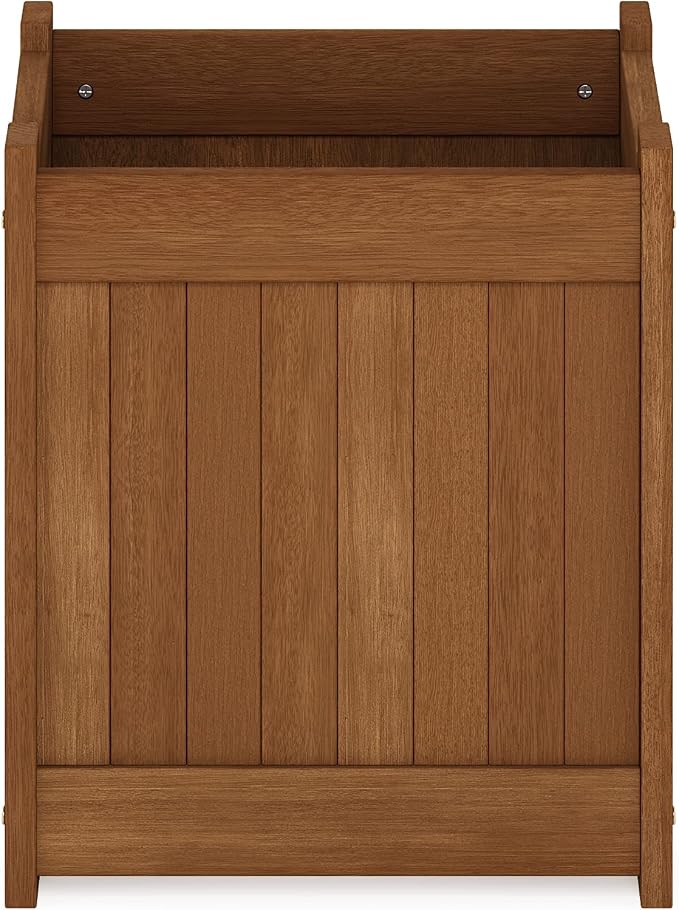 Furinno FG16450 Tioman Hardwood Flower Box, One-Pack, Natural