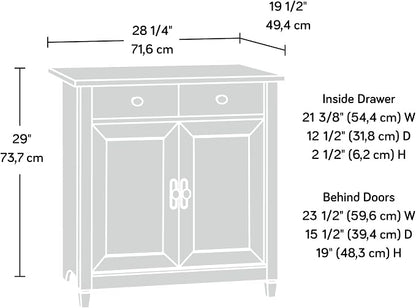 Sauder Edge Water Accent Storage Cabinet with Doors, Utility Cabinet, in Chalked Chestnut finish