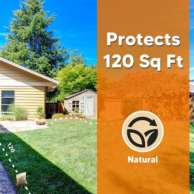 LEBMP Snake Repellent for Yard, Snake Away Repellent for Outdoors, Pet Safe Snakes Repellant, Garden Snake Deterrent, Keep Snakes Out of Backyard, Garage, House-12 Pouches