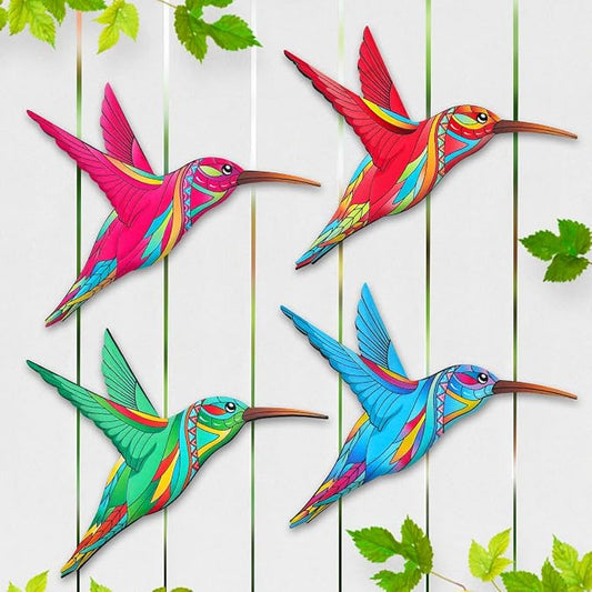 VOKPROOF Metal Hummingbird Wall Decor,Outdoor Fence Art Decoration,Hanging Decorations for Garden,Yard,Patio Balcony