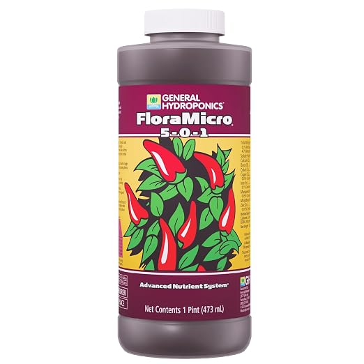 General Hydroponics FloraMicro 5-0-1 Plant Food, Part of FloraSeries Advanced Nutrient System for Plants, 16 oz.