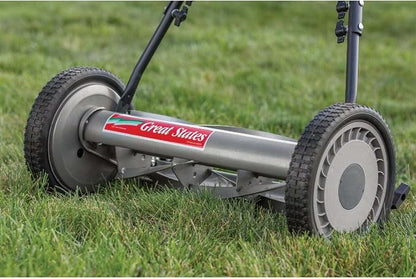 Great States 815-18 18-Inch 5-Blade Push Reel Lawn Mower, Grey