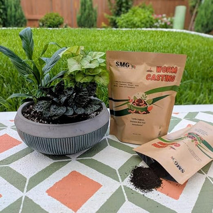 SMG Organic Worm Castings 3 lbs – 100% Pure Earthworm Compost, Nutrient-Rich Organic Soil Amendment for Indoor Plants, Vegetables, Flowers & Garden Use
