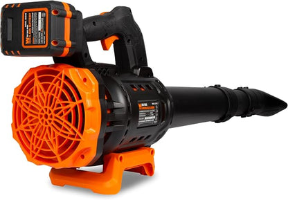 WEN 20V Max Cordless Brushless Axial Leaf Blower with 4Ah Battery and Charger (20711)