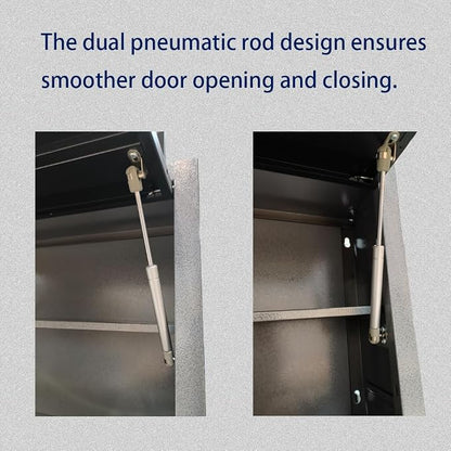 Wall Mounted Cabinet with Removable Shelf,2 Layers Hanging Cabinet,Storage Organizer for Garage Warehouse