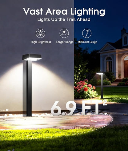 ELECLINK Solar Pathway Lights Outdoor, 12 Pack Garden Lights Solar Powered Path Lights with Larger LED Lens, 2 Light Modes Waterproof Outdoor Solar Light for Yard Driveway Walkway Landscape Patio Lawn