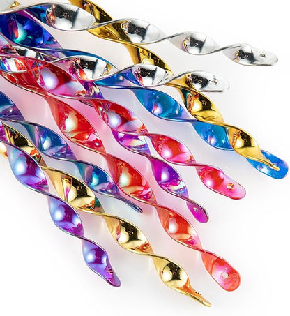OFFO Large Bird Scarer Rods, 15.7 in (10 PCS) Multicolored Reflective Bird Device Outdoor Bird Scarer to Keep Pigeon and Woodpecker Away from Garden or Yard