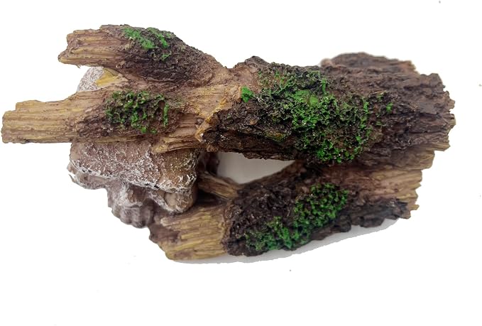 Fish Tank Decorations, Large Aquarium Decor Accessories with Skull and Driftwood, Bearded Dragon Hideout, Reptile & Amphibian Habitat Hideouts