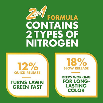 Spectracide Lawn Fertilizer 30-0-0, 3 Count, 2-in-1 Formula Boosts Overall Lawn Strength, Promotes Thick, Green Growth Without Burning
