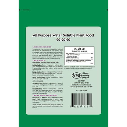 Fertilome (11722) All Purpose Water Soluble Plant Food 20-20-20 (3 lb.)