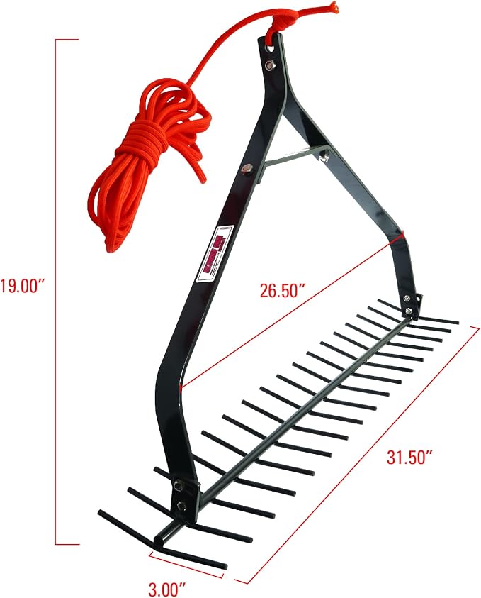 Extreme Max 3005.5321 Throwable Aquatic Weed Rake – 32"