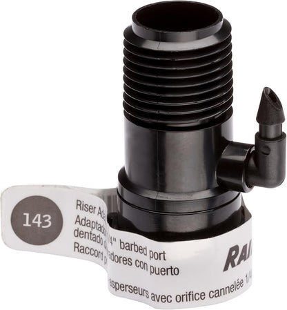Rain Bird RISMAN1S Drip Irrigation Riser Adapter Drip and Sprinkler Watering, 1/2" Female Pipe Thread x 1/2" Male Pipe Thread x 1/4" Barbed End (Pack of 2)
