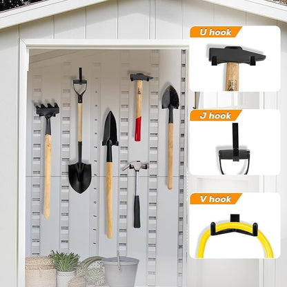Storage Sheds Hooks J U V-Shape Hangers Tool Set for Suncast/Craftsman Shed Storage Accessories (9)