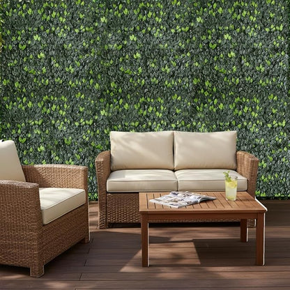 Artificial Grass Wall Panels 8Pcs 10"x10" Greenery Backdrop Fake Hedge Wall Panels Realistic UV-Resistant for Creating Privacy barriers on Balconies, patios, and backyards