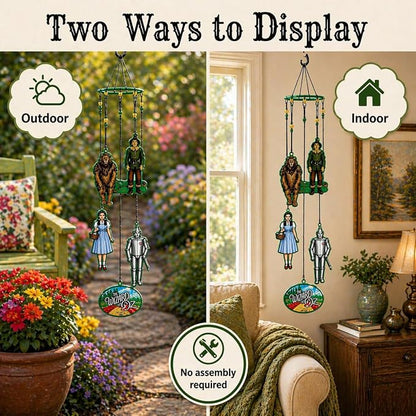 Spoontiques Wizard of Oz Wind Chime - Outdoor Garden Décor - Decorative Chimes for Yard, Garden, Backyard and Patio Decoration