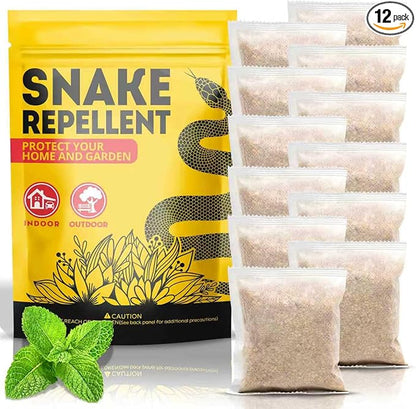 Snake Repellent for Yard, Outdoor & pet Safe, 12 Packs | deters rattlesnakes, copperheads, plant oils, indoor 120 sq ft, 2-3 months, rain resistant, non-toxic