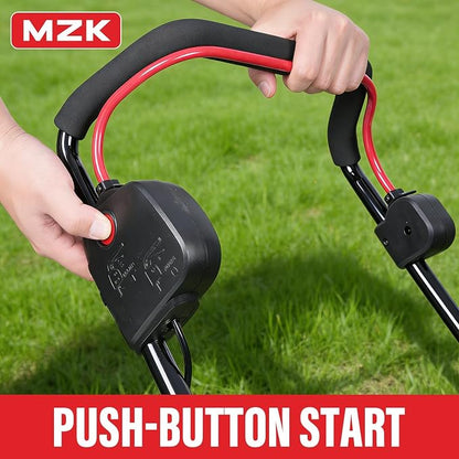 MZK 40V 16" Electric Lawn Mower, 2-in-1 Brushless Cordless Lawn Mower, Walk-Behind Push Mowers with 5-Position Height Adjustment, 2 x 4.0Ah Batteries & Charger Included, LM16I5H