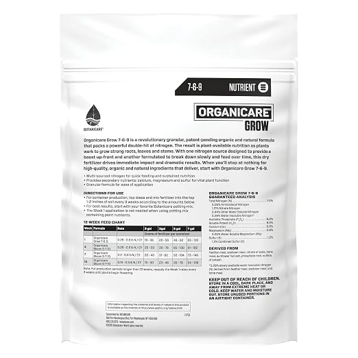 Botanicare Organicare Grow - Organic and Natural Granular Fertilizer for the Vegetative Stage, 5 lbs.