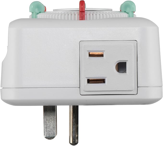 NSi Industries TORK RTN312 Indoor 15-Amp Plug-in Heavy Duty Mechanical Appliance Timer 24-Hour Programming – GREEN & RED Trippers TWO Receptacles White