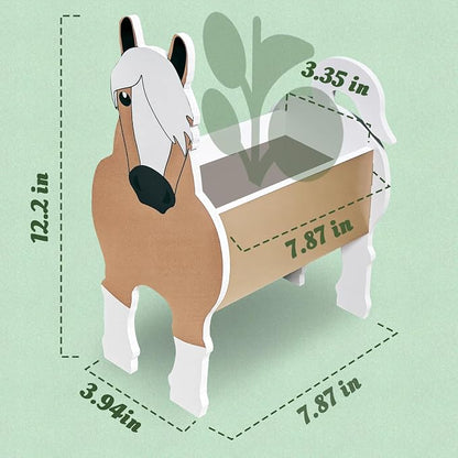 Horse Planter, Cute Animal Shape Flower Planters, Plant Pots for Indoor/Outdoor Garden Decor, Unique Gifts/Souvenirs for Pet Lovers (Horse 2D)